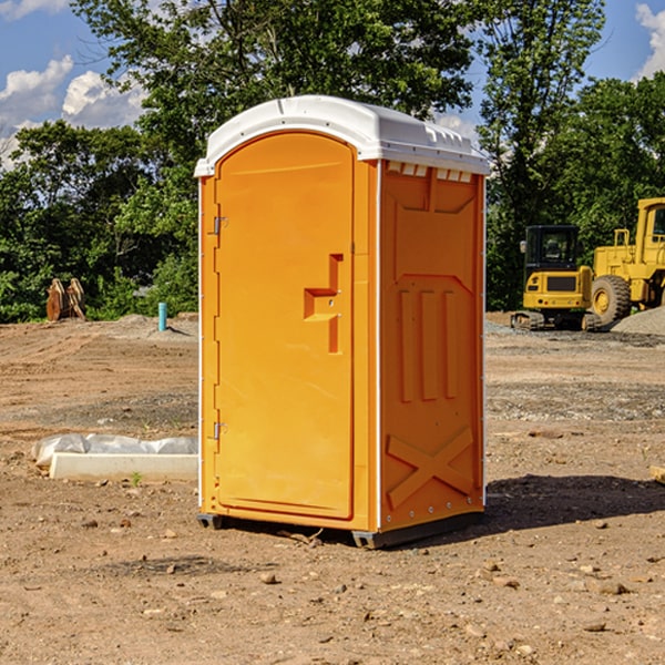 how often are the portable toilets cleaned and serviced during a rental period in Grayson